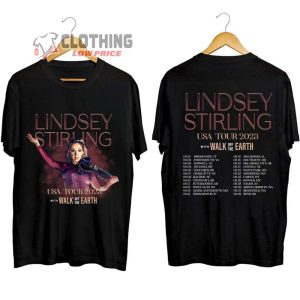 Lindsey Stirling USA Tour 2023 With Walk Off The Earth Merch Lindsey Stirling 2023 Concert Shirt Lindsey Stirling 2023 Tour Setlist T Shirt 1
