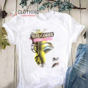 Madonna The Celebration Tour 2023 Unisex White T-Shirt, The Celebration Tour Setlists 2023 Shirt, Madonna Tour Merch, Madonna Concert Tee