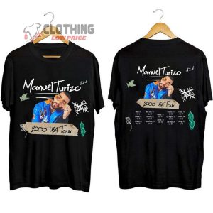 Manuel Turizo 2000 USA Tour Shirt, Manuel Turizo California Shirt, Manuel Turizo Concert T-Shirt, Manuel Turizo Tour Merch