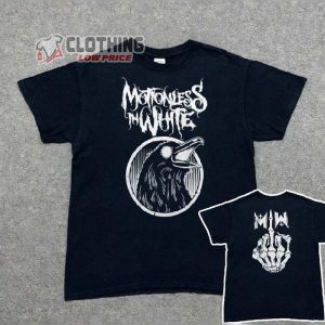 Motionless In White Raven Shirt, Motionless In White Middile Finger T-Shirt, Montionless In White Songs Lyrics Shirt