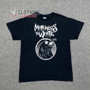 Motionless In White Raven Shirt, Motionless In White Middile Finger T-Shirt, Montionless In White Songs Lyrics Shirt