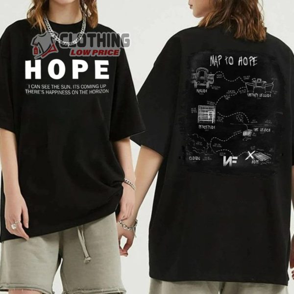 Nf Hope Tracklist Album Merch, Hope Album Tour Shirt, I can See The Sun Its Coming Up There’s Happiness On The Horizon T-Shirt