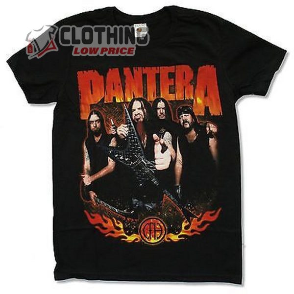 Pantera Concerts 2023 T- Shirt, Pantera Flames T- Shirt New Official Band Merch, Pantera Tour 2023 Dates T- Shirt