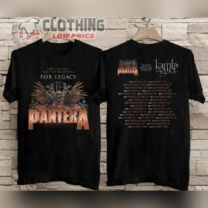 Pantera For The Brothers For Legacy Tour 2023 T Shirt Pantera With Lamb Of God Tour 2023 T shirt Pantera Tour 2023 Shirt 1