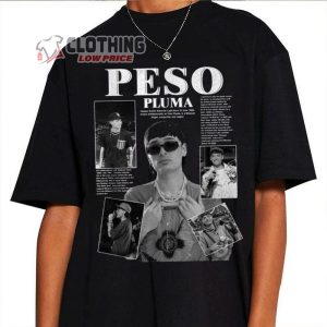 Peso Pluma Concert Dates 2023 Retro Sweatshirt, Peso Pluma Merch, Peso Pluma Nueva Vida Lyrics Shirt