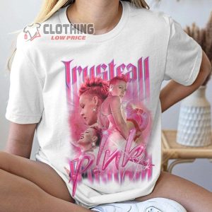 Pink Singer Trustfall Album 2023 Tour Merch Vintage Pink Shirt Summer Carnival Tee Trustfall Album T Shirt 1