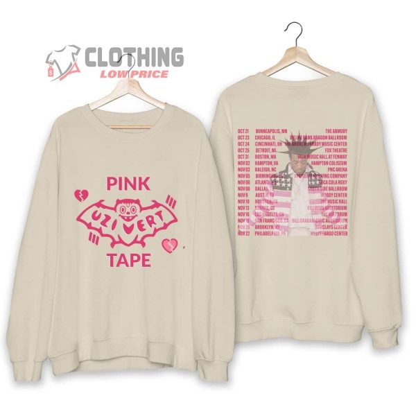 Pink Tape 2023 Tour Merch, Lil Uzi Vert Pink Tape Tour Shirt, Lil Uzi Vert Concert 2023 Tee