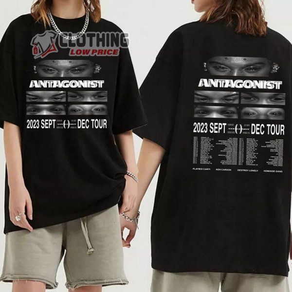 Playboi Carti Antagonist Tour 2023 Merch, Playboi Carti Tour 2023 Europe Shirt, Playboi Carti Rapper Tour Dates Tickets 2023 T-Shirt