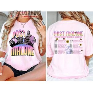 Post Malone 2023 Tour Setlists Shirt Rapper Post Malone Concert If YAll WerenT Here ID Be Crying Tour Merch3