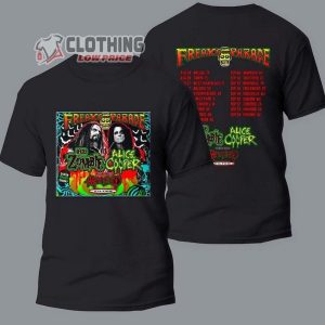 Rob Zombie Alice Cooper Tour 2023 Shirt Rob Zombie Alice Cooper Ministry Filter Freaks On Parade 2023 Tee Rob Zombie And Alice Cooper Merch