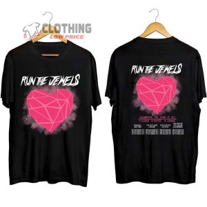 Run The Jewels Heart 2023 Tour Dates Merch, Run The Jewels Celebrating 10 Years Of RTJ Shirt, Run The Jewels Album Tour 2023 T-Shirt
