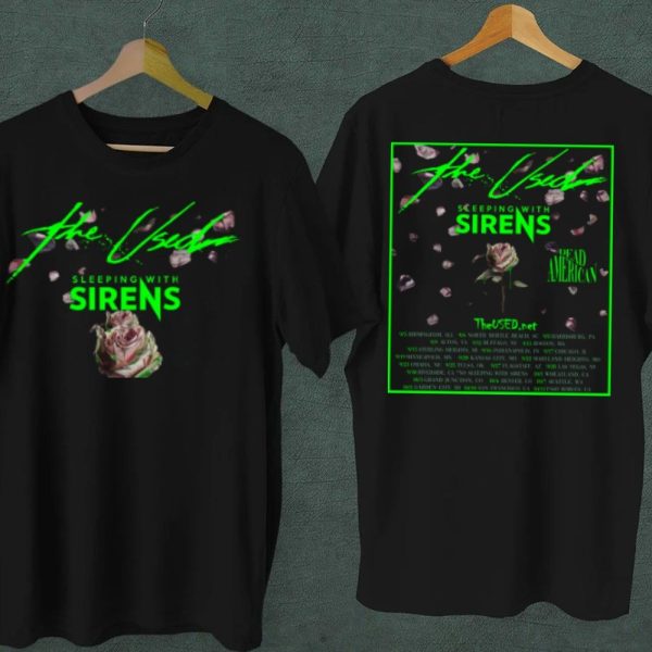 The Used Sleeping With Sirens And Dead American Tour 2023 Merch, The Used Band World Tour 2023 T-Shirt