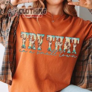 Try That In A Small Town Shirt Jason Aldean Controversy Song Lady Shirt Tough Crowd Jason Aldean Vinage Shirt 1