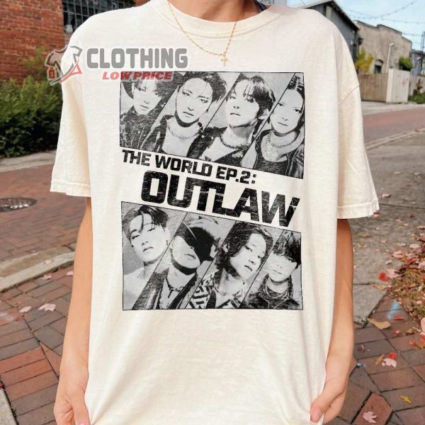 Vintage Ateez The World Ep2 Outlaw Merch, Retro Ateez Team Tee, Ateez World Tour T-Shirt