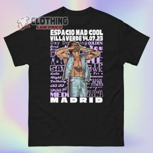 Vintage Harry Styles Madrid T-Shirt, Harry Styles Espacio Mad Cool Villaverde Shirt, Harry Styles On Stage Tee