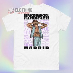 Vintage Harry Styles Madrid T-Shirt, Harry Styles Espacio Mad Cool Villaverde Shirt, Harry Styles On Stage Tee