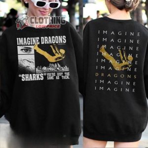 Vintage Sharks Imagine Dragons Unisex Sweatshirt Sharks Imagine Dragons Lyrics Shirt Imagine Dragons Mercury Tour 2023 Shirt Imagine Dragons Merch2