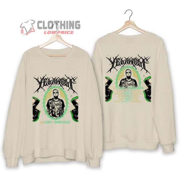 Yelawolf With Caskey And Cowboy Killer 2023 Tour Merch, Yelawolf Tour 2023 Setlist Shirt, Yelawolf Rapper UK Tour 2023 T-Shirt