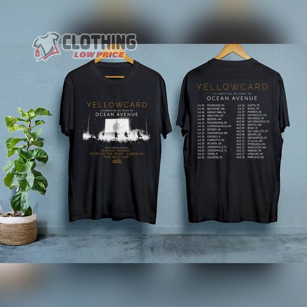 Yellowcard 2023 Tour Unisex T-Shirt, Yellowcard 2023 Concert Tee ...