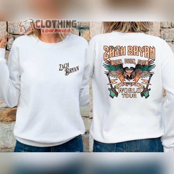 Zach Bryan Vintage Merch, Zach Bryan Burn Burn Burn Sweatshirt, Zach Bryan Shirt