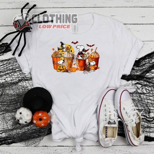 Snoopy Halloween Coffee Shirt, Horror Pumpkin Shirt, Snoopy Halloween T Shirt, Peanuts Halloween Shirts, Cute Snoopy Pumpkin Sweatshirt