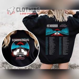 3 Away From Doors The Sun Down Anniversary Tour 2023 T- Shirt, 3 Doors Down Tour Concert Sweatshirt, Away From The Sun Anniversary Tour 2023 Hoodie
