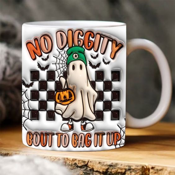 3D No Diggity Bout To Bag It Up Inflated Mug etsy