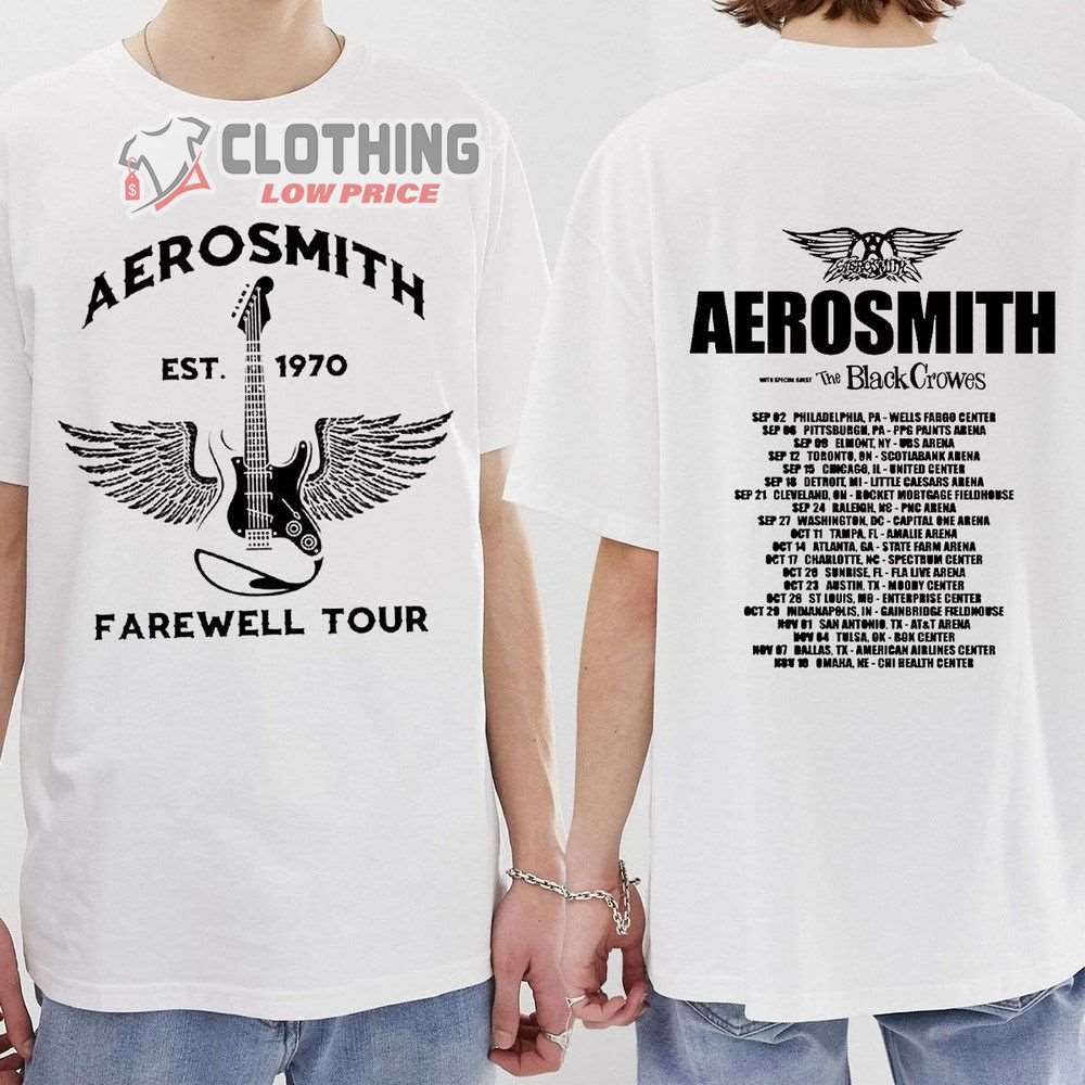 Aerosmith Farewell Tour 2023 Shirt Rock Band Concert Tour Shirt