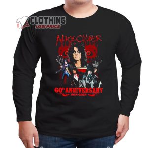 Alice Cooper 60th Anniversary 1964 2024 Signature Merch Alice Cooper Tour 2024 T Shirt