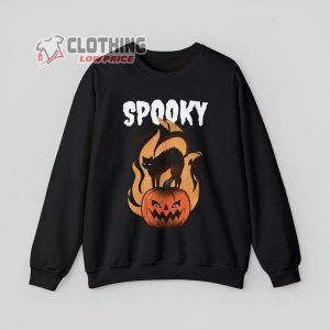 Angry Cat Halloween Sweatshirt, Halloween Cat Sweatshirt, Spooky Halloween Clothes Sweater