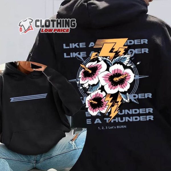 Ateez Like A Thunder Merch, Ateez The Fellowship Break The Wall Word Tour Shirt, Ateez Like A Thunder 1,2,3 Let’s Burn Hoodie