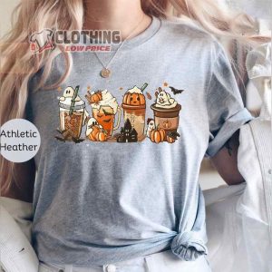 Boo Latte Halloween Shirt, Horror Iced Coffee Pumpkin Shirt
