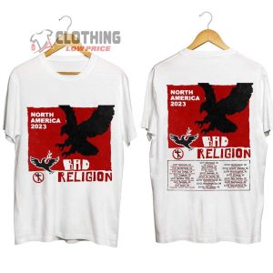 Bad Religion North America 2023 Tour Dates Merch Bad Religion Fall US Tour 2023 Hoodie Bad Religion Fall Concert T Shirt 2