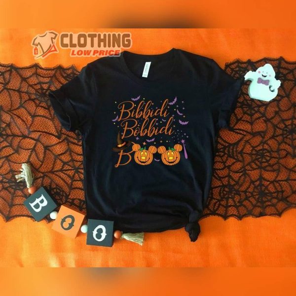 Bibbidi Bobbidi Boo Pumpkin Shirt, Mickey Pumpkin TShirt, Disney T-Shirt, Disney Halloween Family Matching Tee, Disney Halloween Family Trip Merch