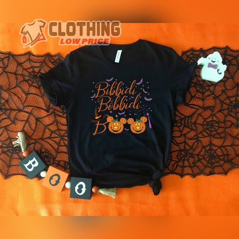 Bibbidi Bobbidi Boo Shirt, Mickey Pumpkin Disney Halloween Family Shirt