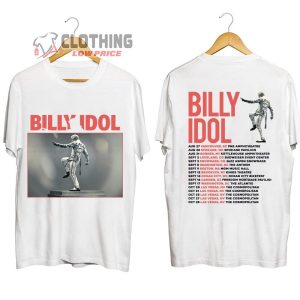 Billy Idol 2023 Live Tour Las Vegas Merch, Billy Idol 2023 Concert Shirt, Billy Idol Tour Dates Setlist 2023 T-Shirt