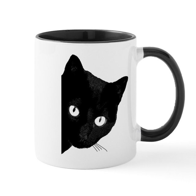 Black Cat Coffee Cup with Lid walmart 1