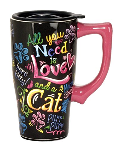 Black Cat Silhouette Travel Cup krittersinthemailbox