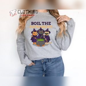 Boil The Patriarchy Feminist Halloween Sweatshirt Cat Lover Shirt Pro Choice Protest Merch WomenS Rights Equality Funny Witch Tee3