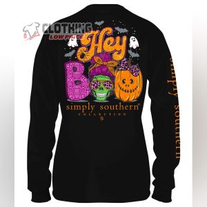 Boo Crew Simply Southern Merch Simply Southern Hey Boo Halloween Long Sleeve Shirt 2
