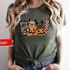 Boo Halloween Shirt, Halloween Pumpkin T-Shirt, Frenchie Bulldog Halloween Tee, Black And Tan Frenchie Halloween, Bulldog Lover Gift