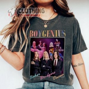 Boygenius 90s Design Merch The Record Band Label T- Shirt, Boygenius Set List Shirt, Boygenius Band Shirt
