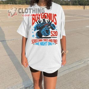 Boygenius Reset Tour 2023 Shirt, Screeching Tires And Fire Shirt, Boygenius Fan Lover Gift Shirt