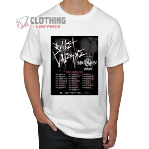 Bullet for My Valentine 2023 Tour Dates Merch Bullet for My Valentine Concert North American Shirt Bullet for My Valentine With Mice Of Men And Vended T Shirt