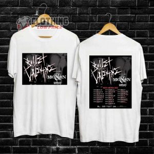 Bullet for My Valentine 2023 Tour North America Merch Bullet for My Valentine With Mice Of Men And Vended Shirt Bullet for My Valentine Tour 2023 T Shirt