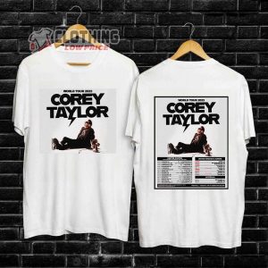 Corey Taylor Concert Tickets 2023 Live Tour Dates Merch, Corey Taylor World Tour 2023 Shirt, Corey Taylor Tour 2023 Setlist T-Shirt