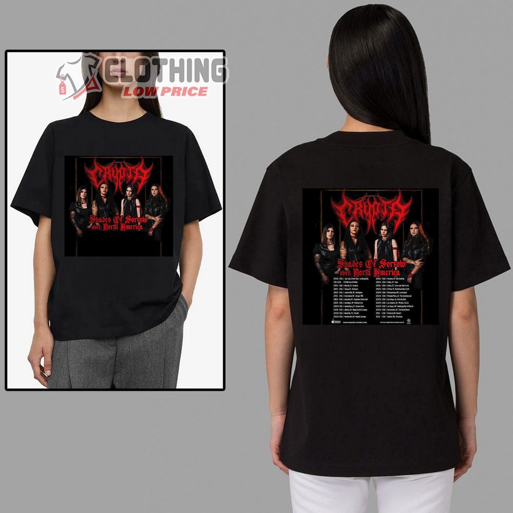 Crypta Tour 2024 US Merch, Crypta Firstever US Headline Tour Shirt