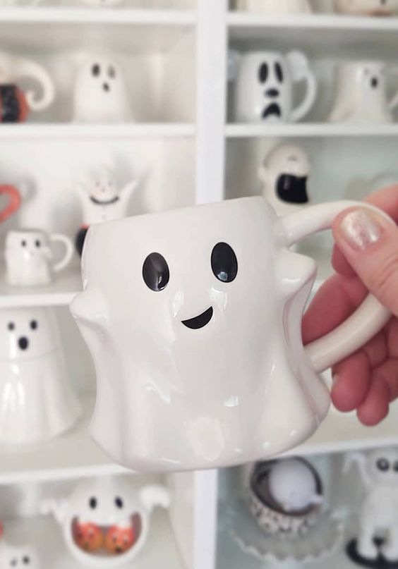Cute Halloween Ghost Face Mugs popsugar