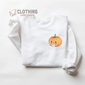 Cute Pumpkin Spice Sweatshirt, Autumn Crewneck Sweatshirt, Pumpkin Halloween Sweatshirt