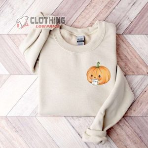 Cute Pumpkin Spice Sweatshirt, Autumn Crewneck Sweatshirt, Pumpkin Halloween Sweatshirt